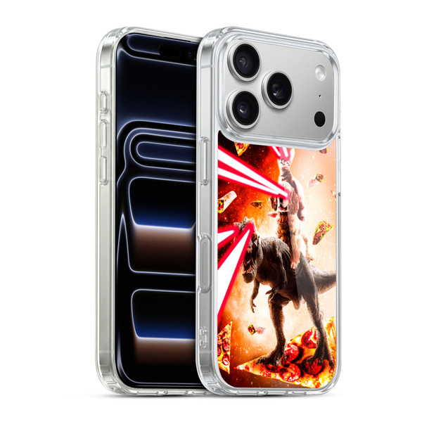 Random Galaxy Space Cat Dinosaur & Dog Lazer Eye Soft Gel Case for Apple iPhone 17 Pro