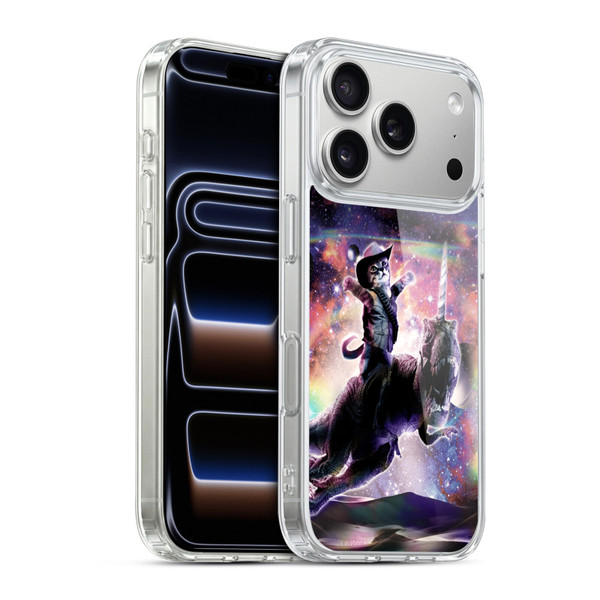 Random Galaxy Space Cat Dinosaur Unicorn Soft Gel Case for Apple iPhone 17 Pro