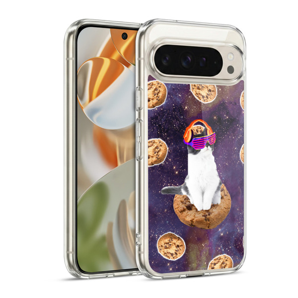 Random Galaxy Space Cat Dream Cookie Galaxy Soft Gel Case for Google Pixel 9 / Pixel 9 Pro
