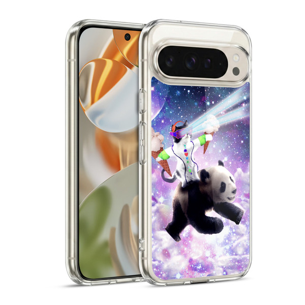 Random Galaxy Space Cat Purple Galaxy Panda Soft Gel Case for Google Pixel 9 / Pixel 9 Pro