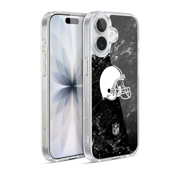 NFL Cleveland Browns Artwork Marble Soft Gel Case for Apple iPhone 17