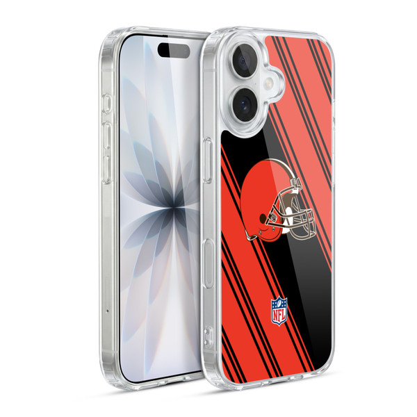 NFL Cleveland Browns Artwork Stripes Soft Gel Case for Apple iPhone 17