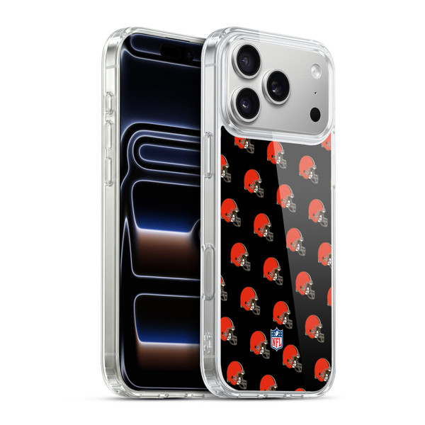 NFL Cleveland Browns Artwork Patterns Soft Gel Case for Apple iPhone 17 Pro Max