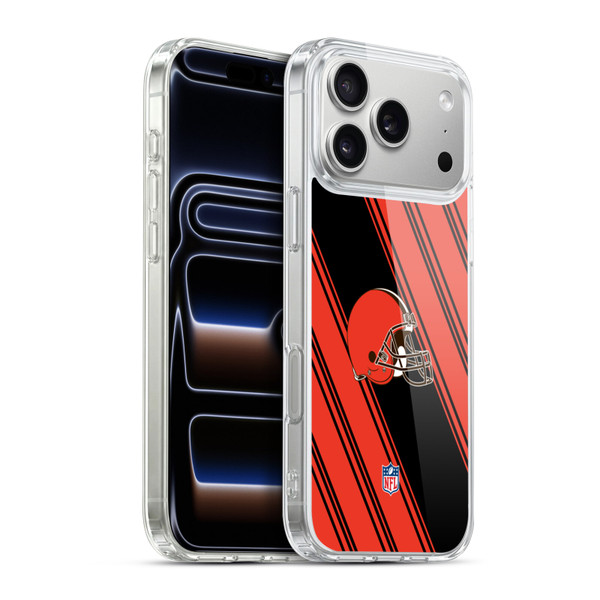 NFL Cleveland Browns Artwork Stripes Soft Gel Case for Apple iPhone 17 Pro Max