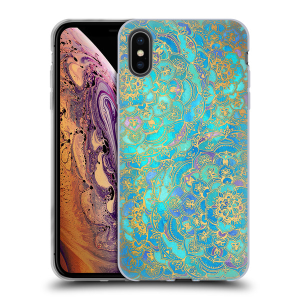 Micklyn Le Feuvre Mandala Sapphire and Jade Soft Gel Case for Apple iPhone XS Max