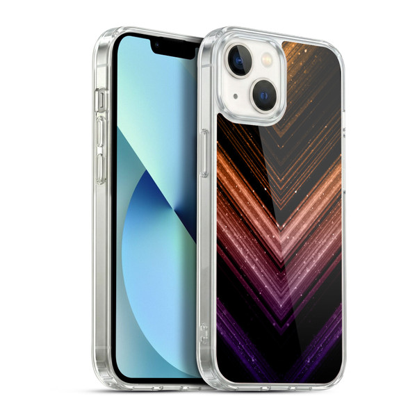 PLdesign Sparkly Metallic Orange And Purple Soft Gel Case for Apple iPhone 13