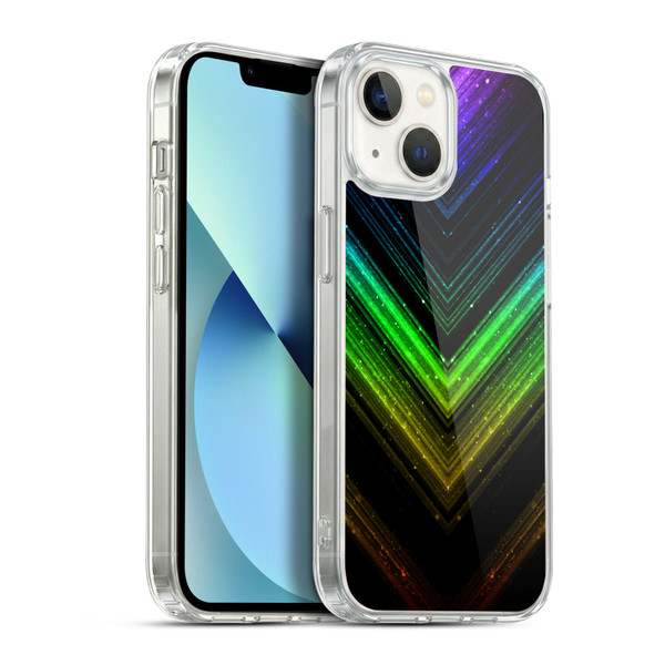 PLdesign Sparkly Metallic Rainbow Soft Gel Case for Apple iPhone 13