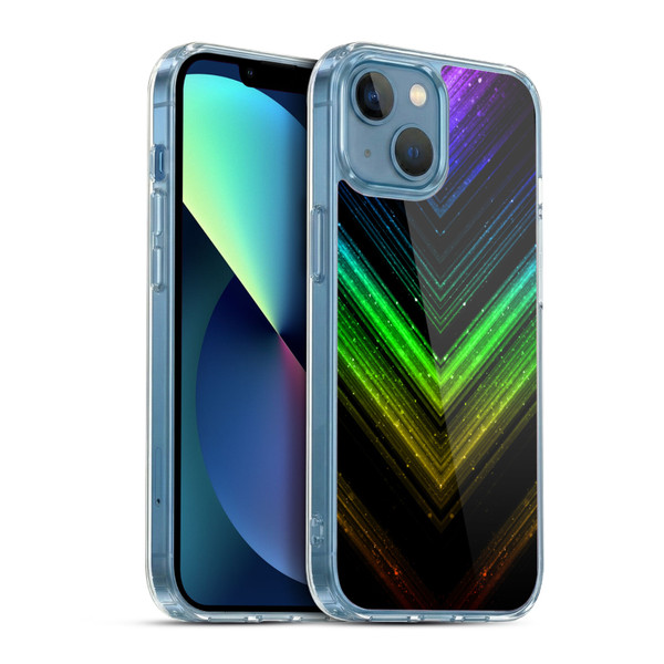 PLdesign Sparkly Metallic Rainbow Soft Gel Case for Apple iPhone 13 Mini & MagSafe