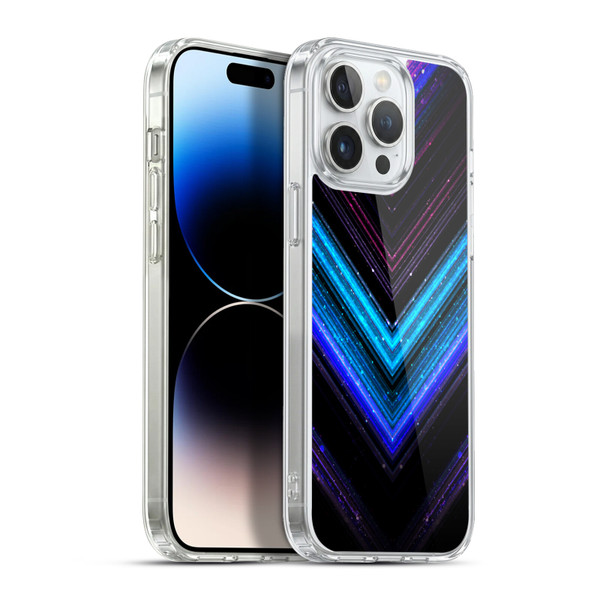 PLdesign Sparkly Metallic Blue And Purple Soft Gel Case for Apple iPhone 13 Pro Max & MagSafe