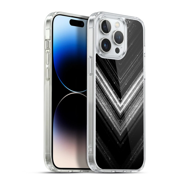 PLdesign Sparkly Metallic Silver Soft Gel Case for Apple iPhone 13 Pro Max & MagSafe