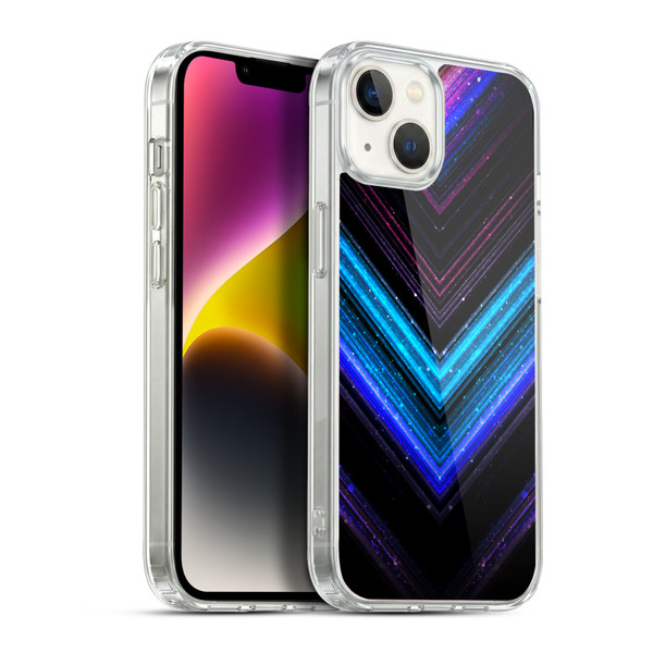 PLdesign Sparkly Metallic Blue And Purple Soft Gel Case for Apple iPhone 14 Plus & MagSafe