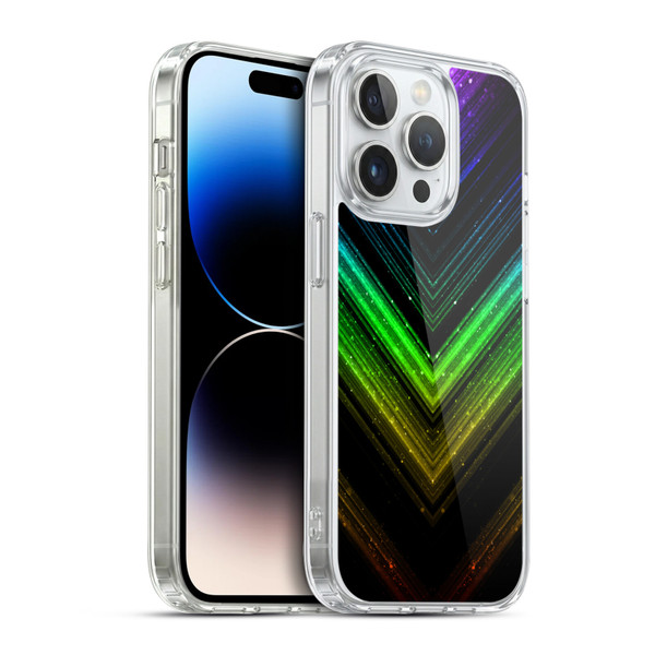PLdesign Sparkly Metallic Rainbow Soft Gel Case for Apple iPhone 14 Pro & MagSafe