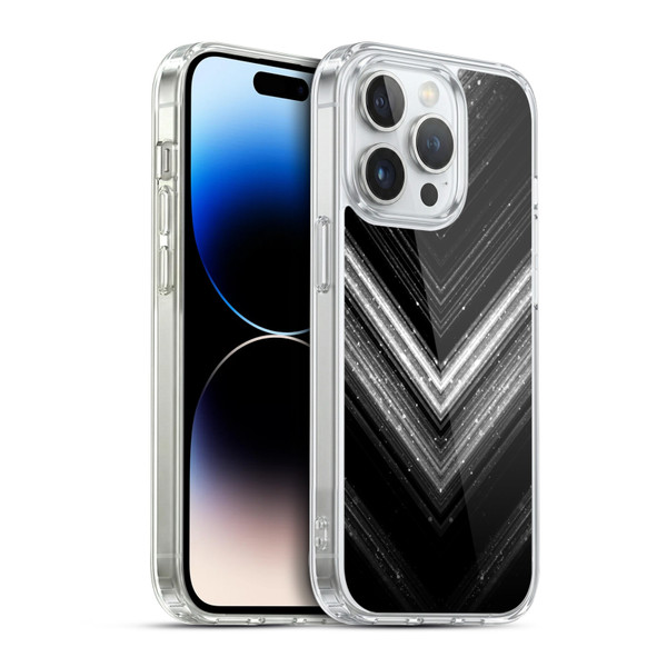 PLdesign Sparkly Metallic Silver Soft Gel Case for Apple iPhone 14 Pro & MagSafe