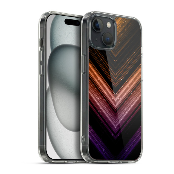 PLdesign Sparkly Metallic Orange And Purple Soft Gel Case for Apple iPhone 15 Plus & MagSafe