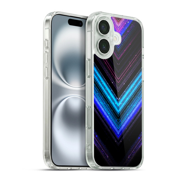 PLdesign Sparkly Metallic Blue And Purple Soft Gel Case for Apple iPhone 16 Plus & MagSafe