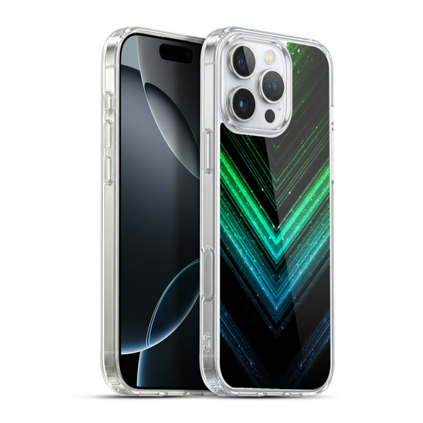PLdesign Sparkly Metallic Aqua Blue And Green Soft Gel Case for Apple iPhone 16 Pro Max & MagSafe