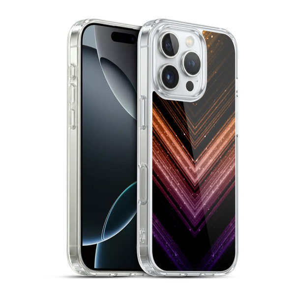 PLdesign Sparkly Metallic Orange And Purple Soft Gel Case for Apple iPhone 16 Pro & MagSafe