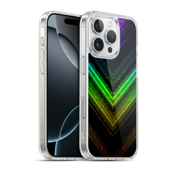 PLdesign Sparkly Metallic Rainbow Soft Gel Case for Apple iPhone 16 Pro & MagSafe