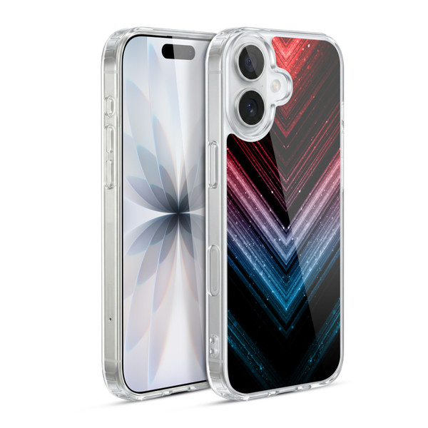 PLdesign Sparkly Metallic Blue And Red Ombre Soft Gel Case for Apple iPhone 17