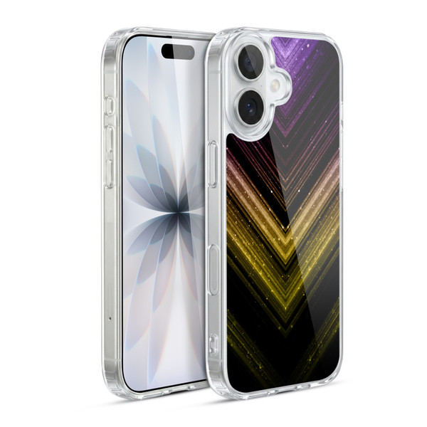 PLdesign Sparkly Metallic Gold And Purple Ombre Soft Gel Case for Apple iPhone 17