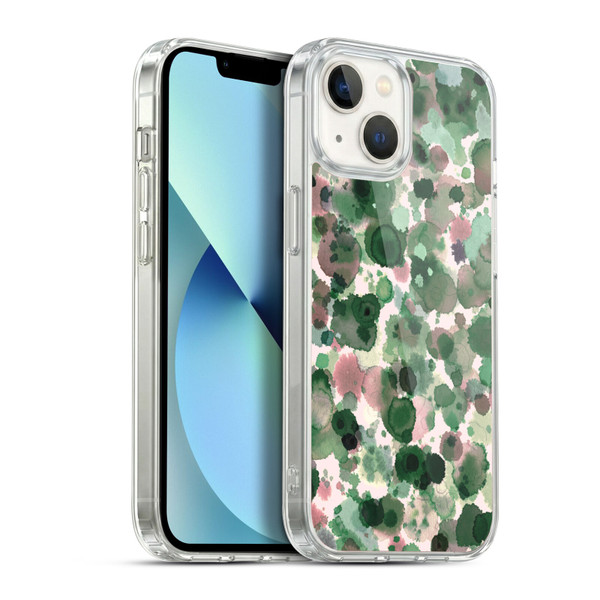 Ninola Pattern Abstract Green Moss Soft Gel Case for Apple iPhone 13