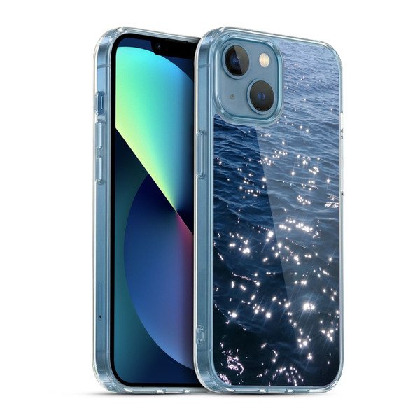 PLdesign Water Sparkly Sea Waves Soft Gel Case for Apple iPhone 13 Mini & MagSafe