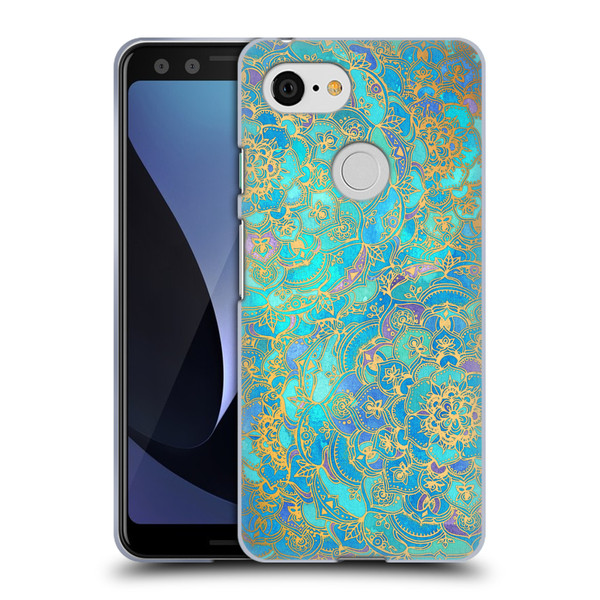 Micklyn Le Feuvre Mandala Sapphire and Jade Soft Gel Case for Google Pixel 3