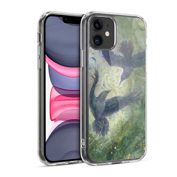 Stephanie Law Graphics Huginn And Muninn Soft Gel Case for Apple iPhone 11