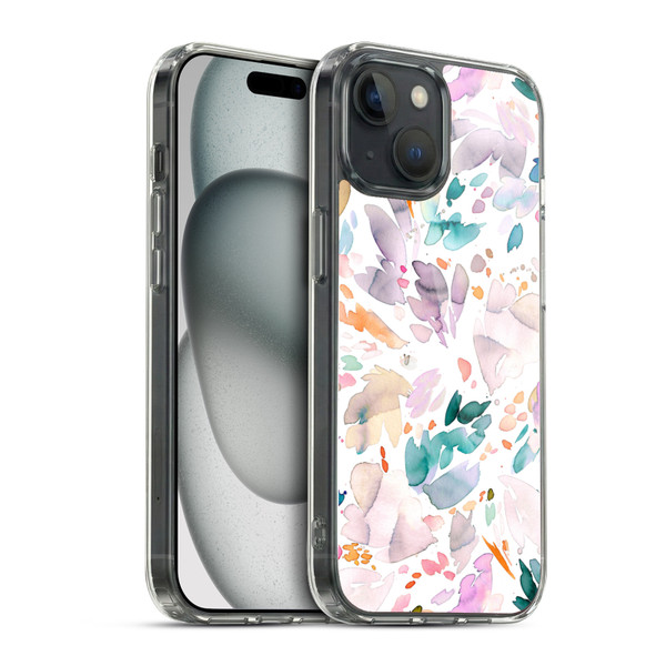 Ninola Pattern Abstract Petals Soft Gel Case for Apple iPhone 15 & MagSafe
