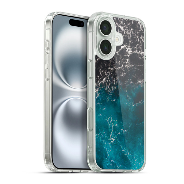 PLdesign Water Ombre Sea Soft Gel Case for Apple iPhone 16 Plus & MagSafe