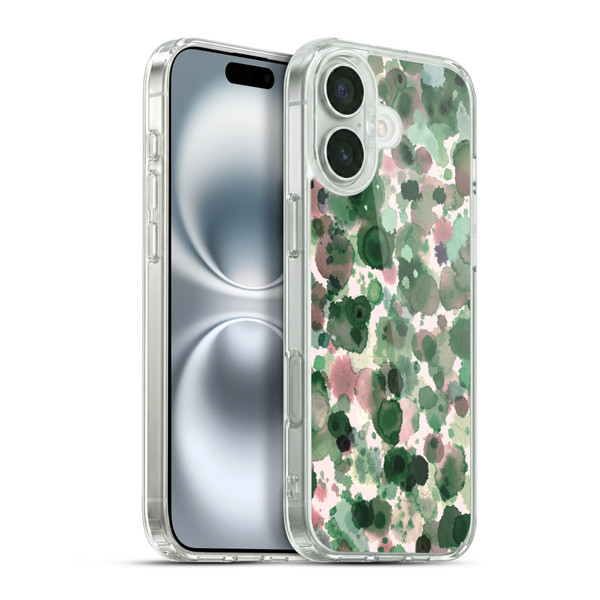 Ninola Pattern Abstract Green Moss Soft Gel Case for Apple iPhone 16 Plus & MagSafe