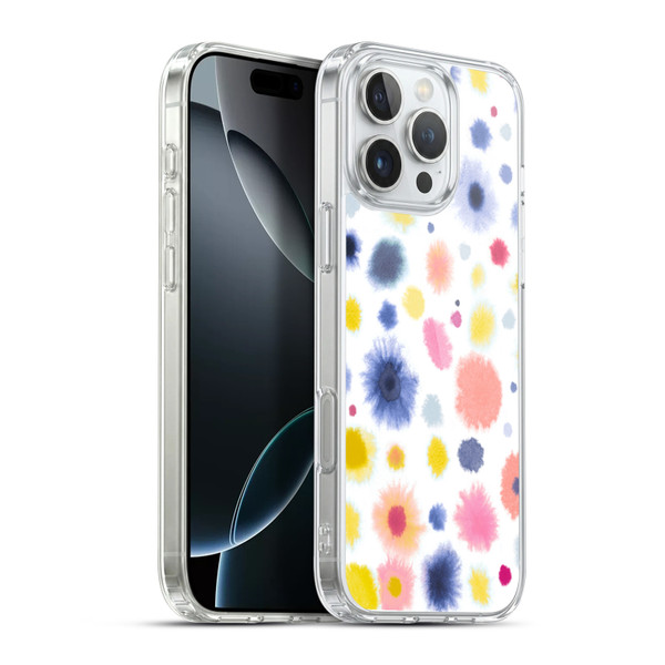 Ninola Pattern Abstract Watercolor Dots Soft Gel Case for Apple iPhone 16 Pro Max & MagSafe