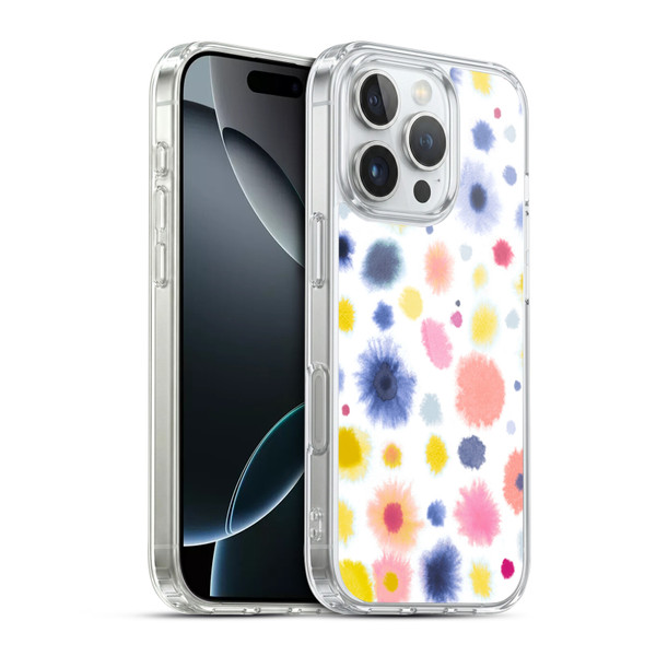Ninola Pattern Abstract Watercolor Dots Soft Gel Case for Apple iPhone 16 Pro & MagSafe