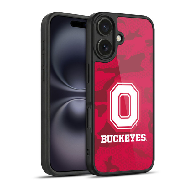 Ohio State University Logo Red Camou Gel Armour Case For Apple iPhone 16