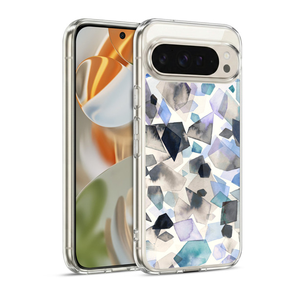 Ninola Pattern Abstract Crystals Blue Soft Gel Case for Google Pixel 9 / Pixel 9 Pro