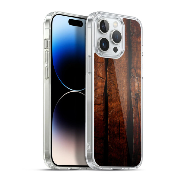 PLdesign Wood Prints Brown Rustic Ombre Soft Gel Case for Apple iPhone 13 Pro Max & MagSafe