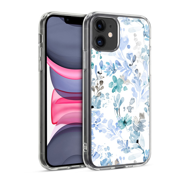 Ninola Wild Grasses Blue Plants Soft Gel Case for Apple iPhone 11