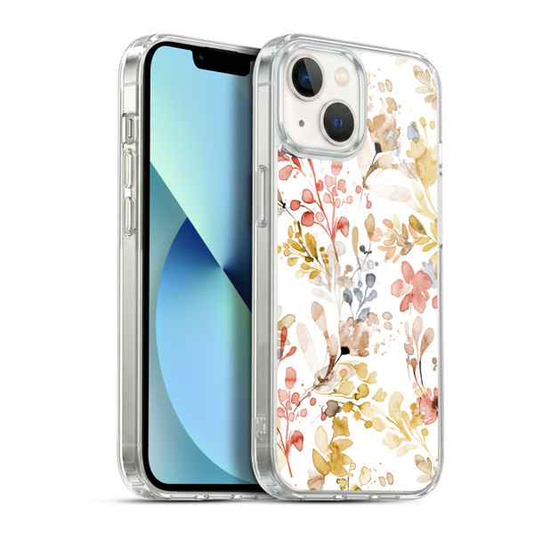 Ninola Wild Grasses Gold Plants Soft Gel Case for Apple iPhone 13