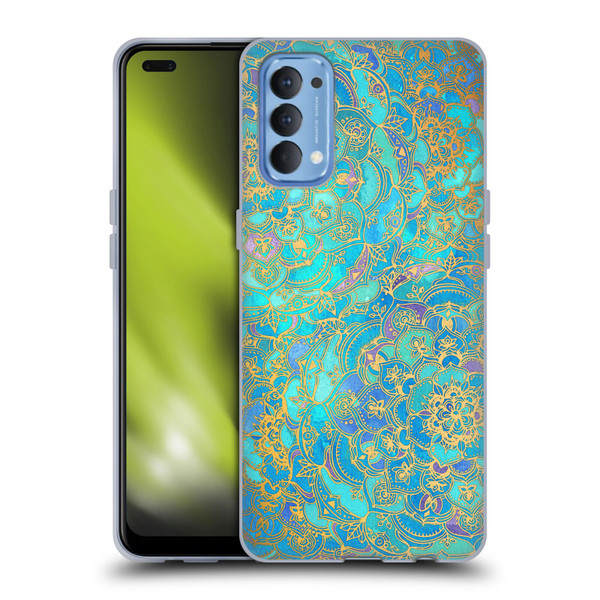 Micklyn Le Feuvre Mandala Sapphire and Jade Soft Gel Case for OPPO Reno 4 5G