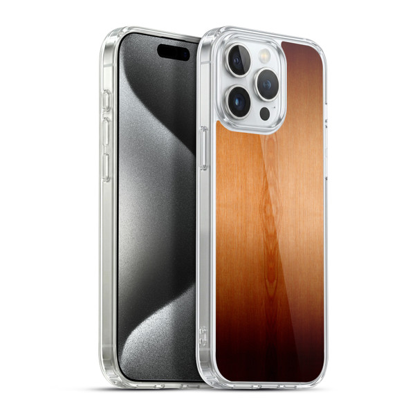 PLdesign Wood Prints Burnt Brown Ombre Soft Gel Case for Apple iPhone 15 Pro Max & MagSafe