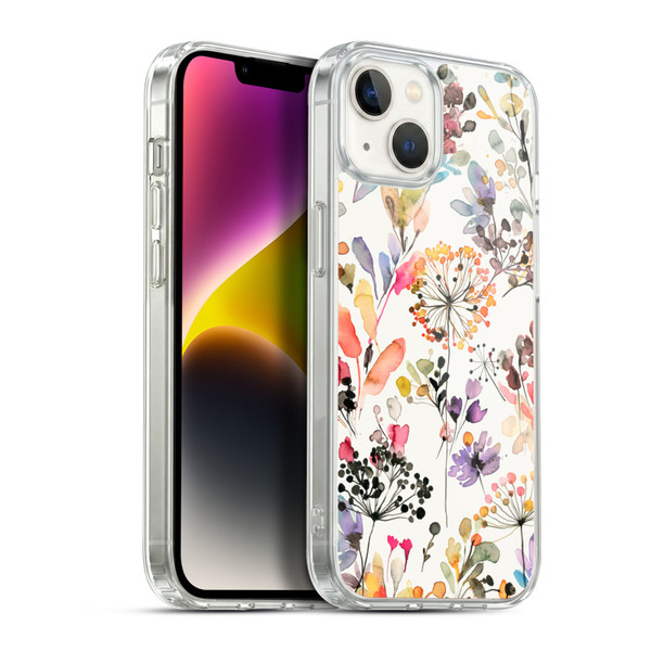 Ninola Wild Grasses Multicolor Soft Gel Case for Apple iPhone 14 Plus & MagSafe
