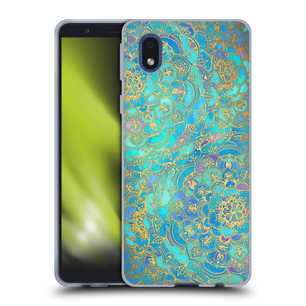 Micklyn Le Feuvre Mandala Sapphire and Jade Soft Gel Case for Samsung Galaxy A01 Core (2020)
