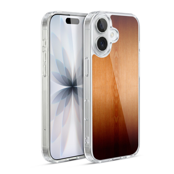 PLdesign Wood Prints Burnt Brown Ombre Soft Gel Case for Apple iPhone 17