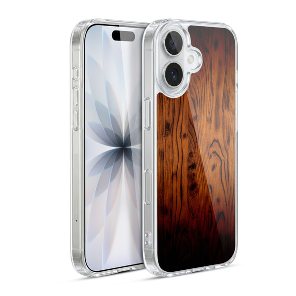 PLdesign Wood Prints Rustic Vintage Brown Burnt Soft Gel Case for Apple iPhone 17