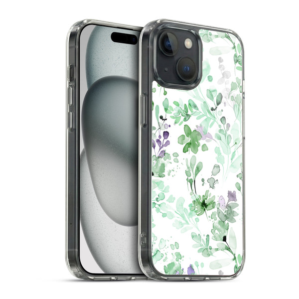 Ninola Wild Grasses Eucalyptus Plants Soft Gel Case for Apple iPhone 15 & MagSafe