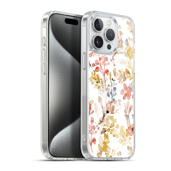 Ninola Wild Grasses Gold Plants Soft Gel Case for Apple iPhone 15 Pro Max & MagSafe