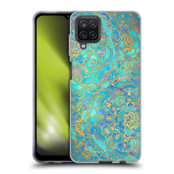 Micklyn Le Feuvre Mandala Sapphire and Jade Soft Gel Case for Samsung Galaxy A12 (2020)
