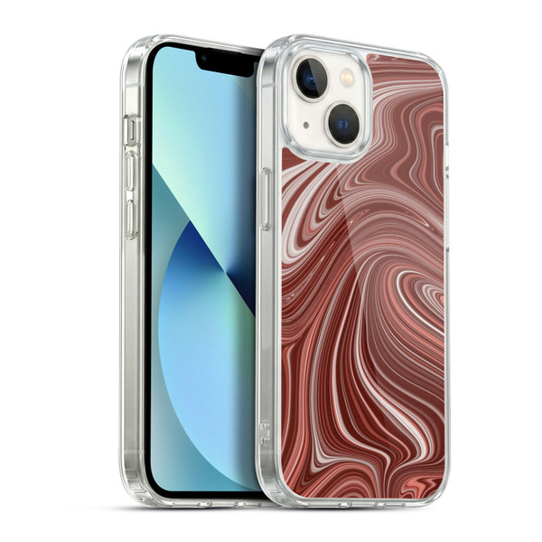 Suzan Lind Marble Swirls Red Soft Gel Case for Apple iPhone 13
