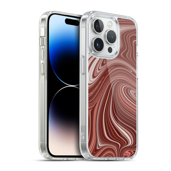 Suzan Lind Marble Swirls Red Soft Gel Case for Apple iPhone 14 Pro & MagSafe