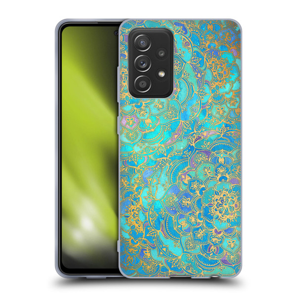 Micklyn Le Feuvre Mandala Sapphire and Jade Soft Gel Case for Samsung Galaxy A52 / A52s / 5G (2021)